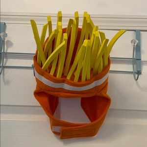 French fries large dog costume hat with Velcro